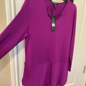 Lauren Ralph Lauren Purple Blouse - Large